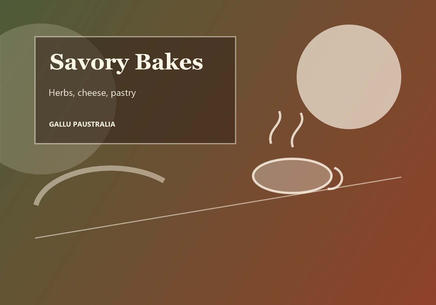 Savory baked pastries with herbs and cheese